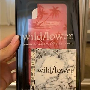 xr pink palm tree wildflower phone case